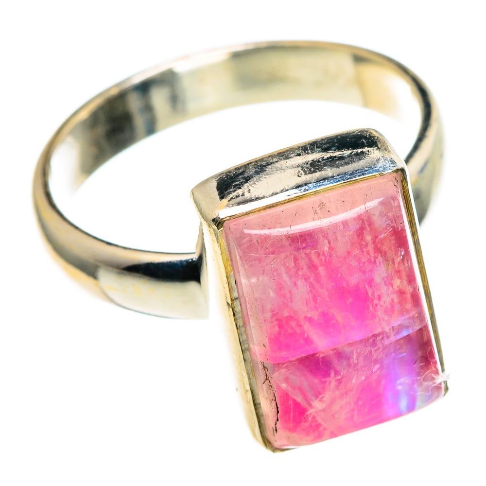 Pink Moonstone Rings handcrafted by Anasilvercos - RING86066