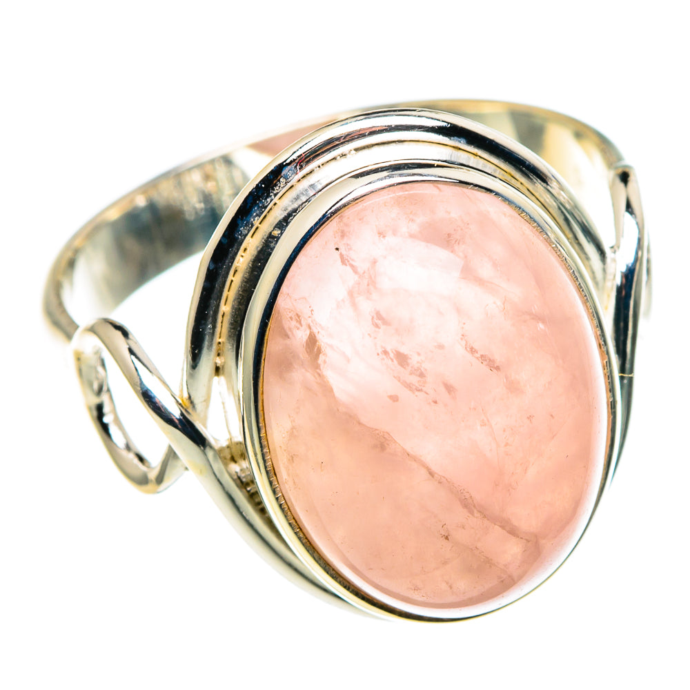 Rose Quartz Rings handcrafted by Anasilvercos - RING86067