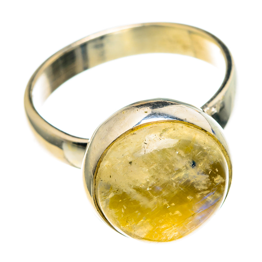 Yellow Moonstone Rings handcrafted by Anasilvercos - RING86086