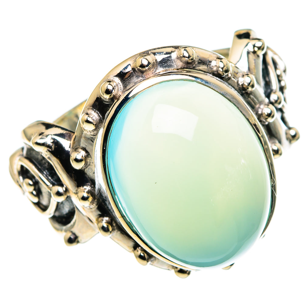 Aqua Chalcedony Rings handcrafted by Anasilvercos - RING86090