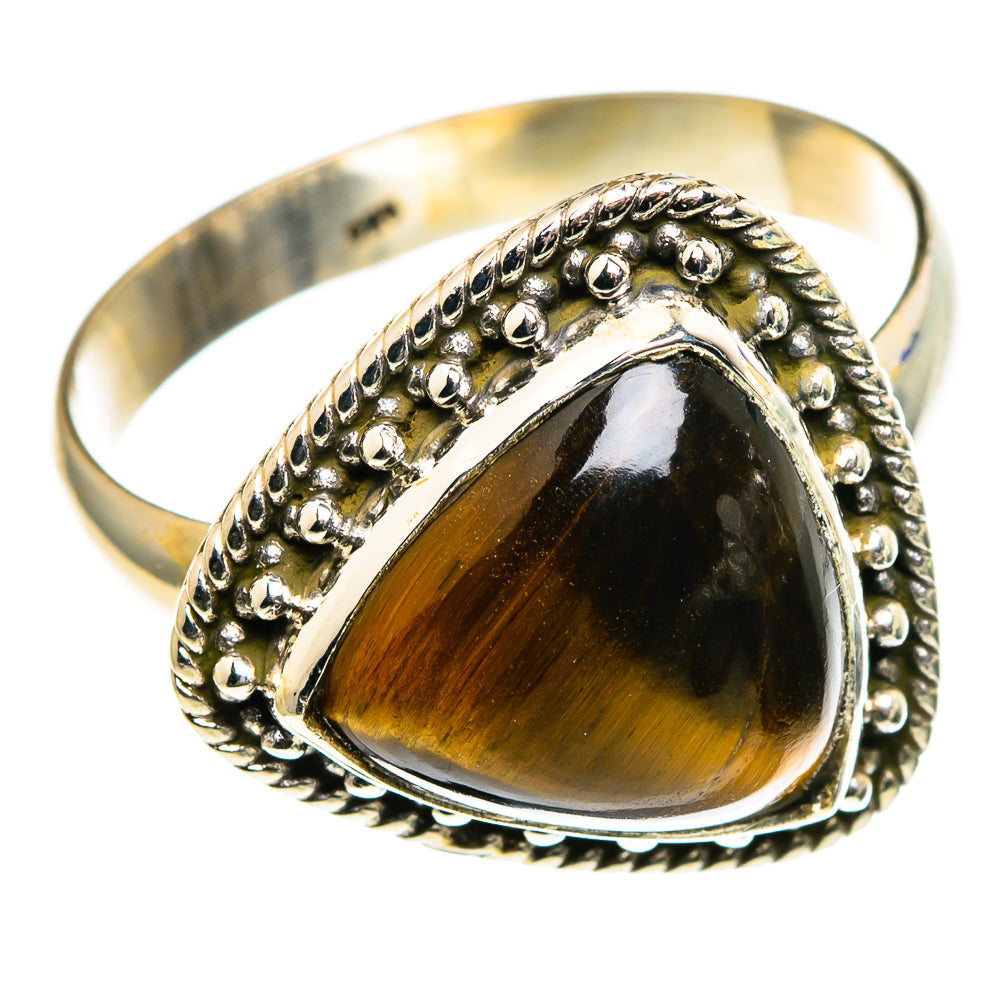 Tiger Eye Rings handcrafted by Anasilvercos - RING86101