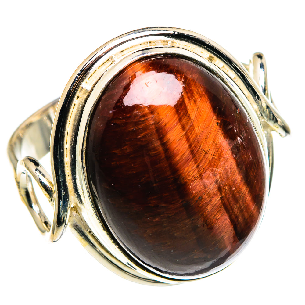 Red Tiger Eye Rings handcrafted by Anasilvercos - RING86104