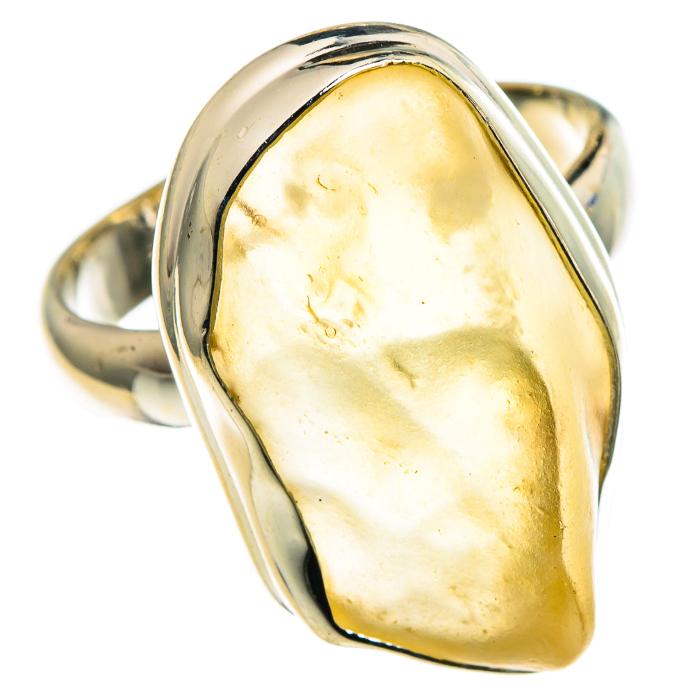 Libyan Desert Glass Rings handcrafted by Anasilvercos - RING86105