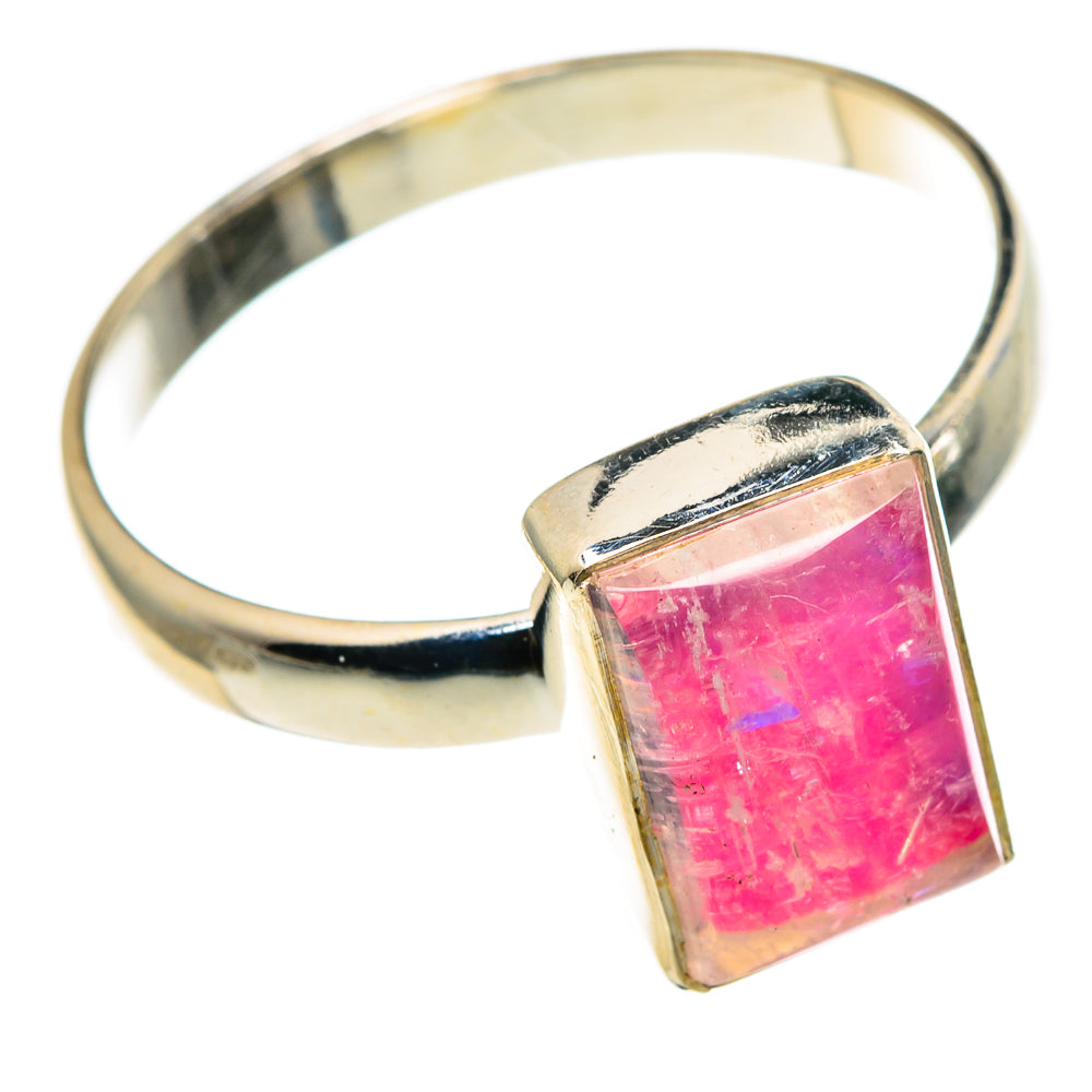 Pink Moonstone Rings handcrafted by Anasilvercos - RING86110