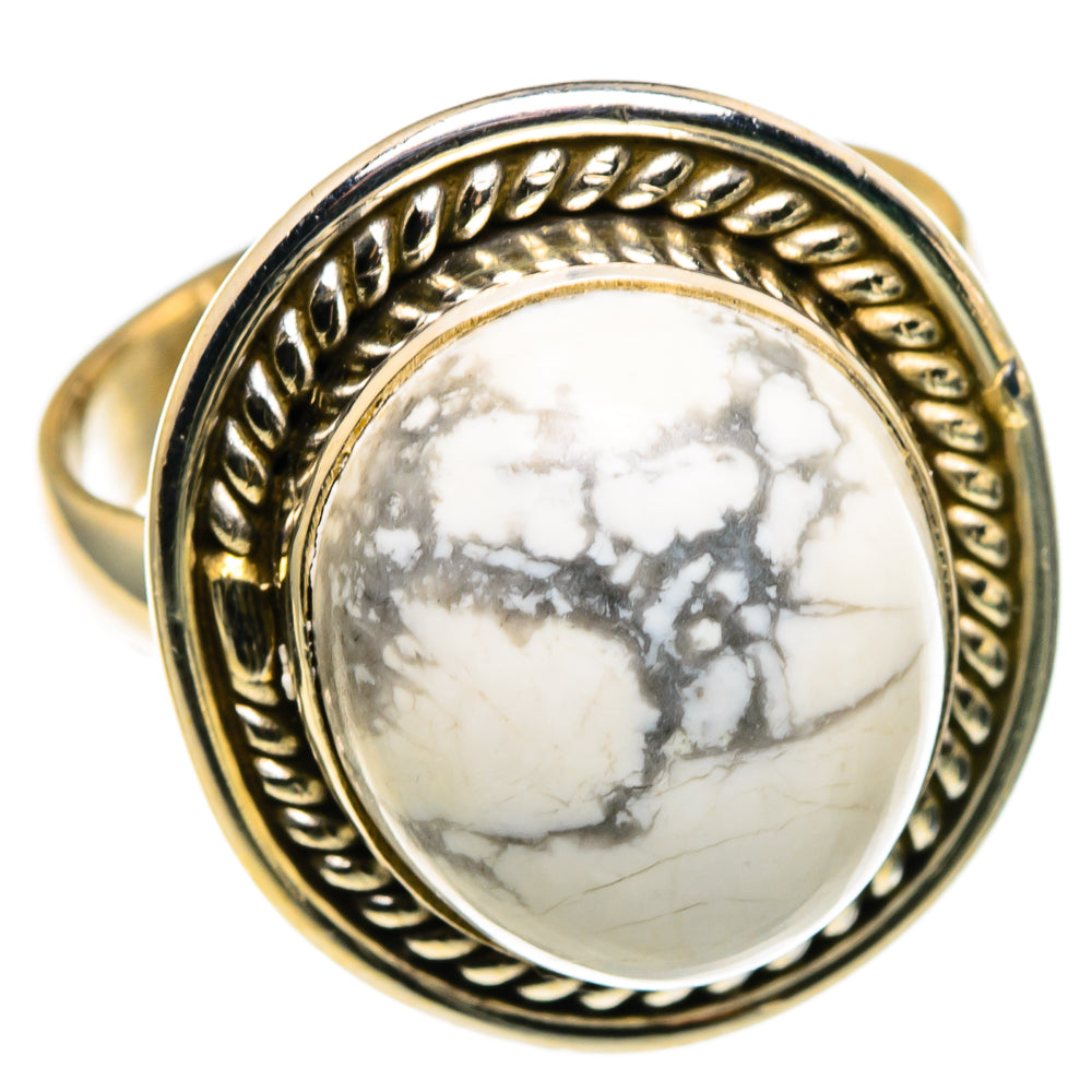 Howlite Rings handcrafted by Anasilvercos - RING86121