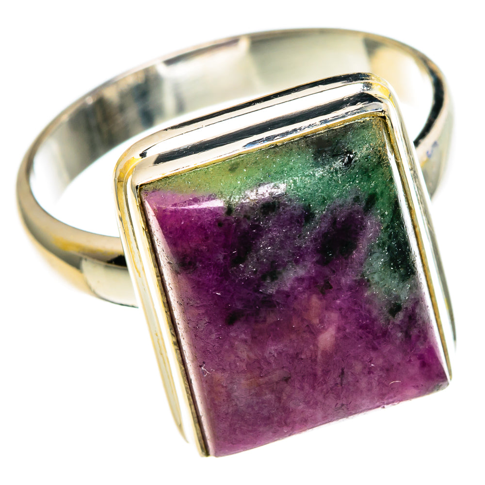 Ruby Zoisite Rings handcrafted by Anasilvercos - RING86123