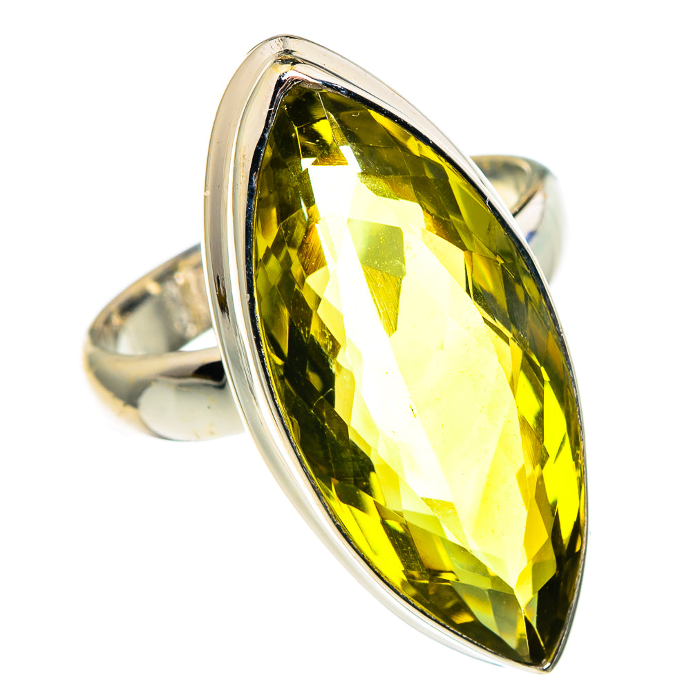 Olive Quartz Rings handcrafted by Anasilvercos - RING86127