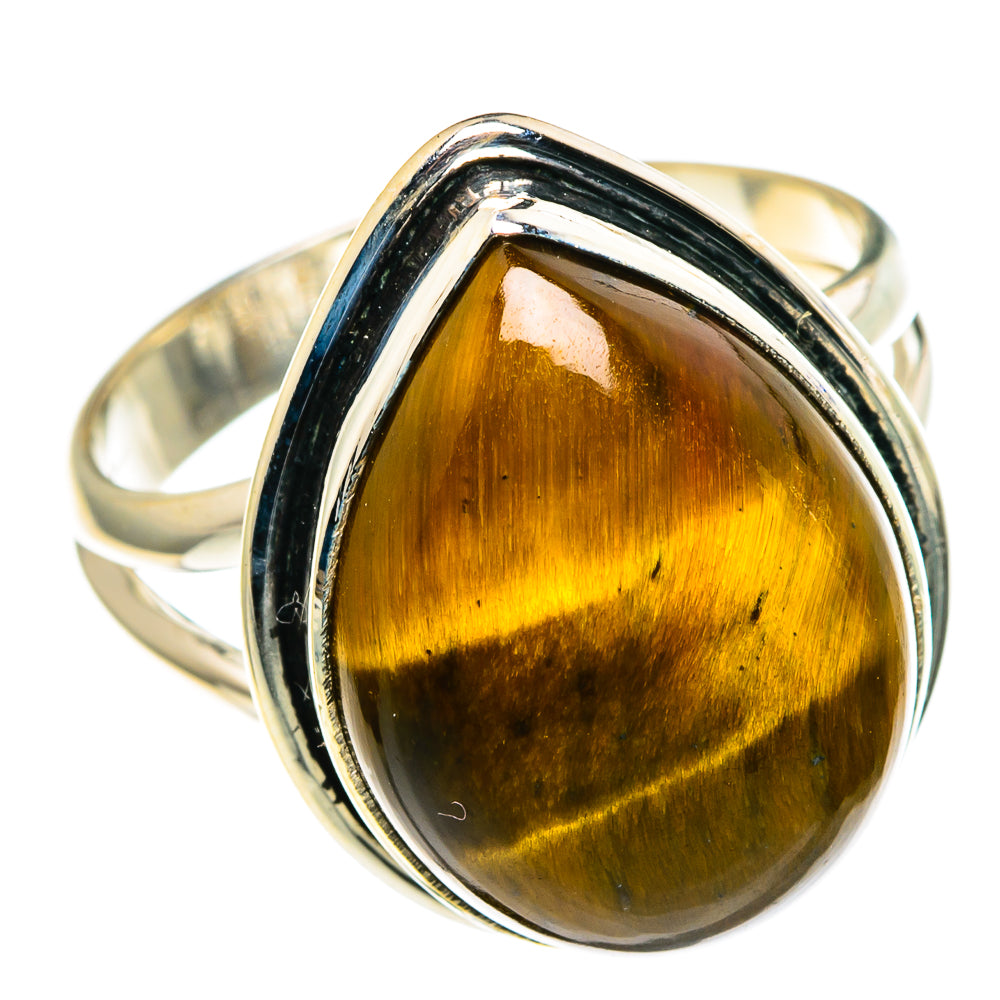 Tiger Eye Rings handcrafted by Anasilvercos - RING86142 - Photo 2