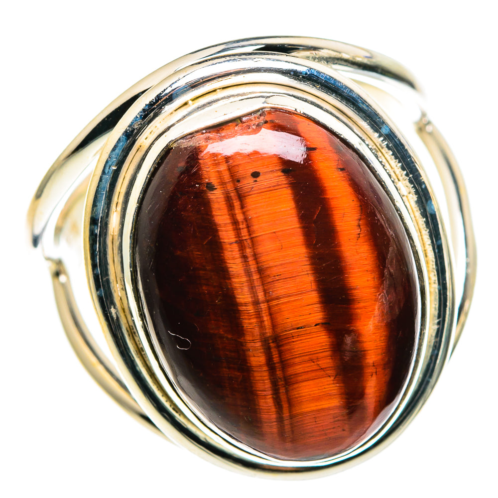 Red Tiger Eye Rings handcrafted by Anasilvercos - RING86145