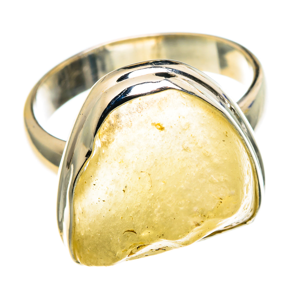 Libyan Desert Glass Rings handcrafted by Anasilvercos - RING86149