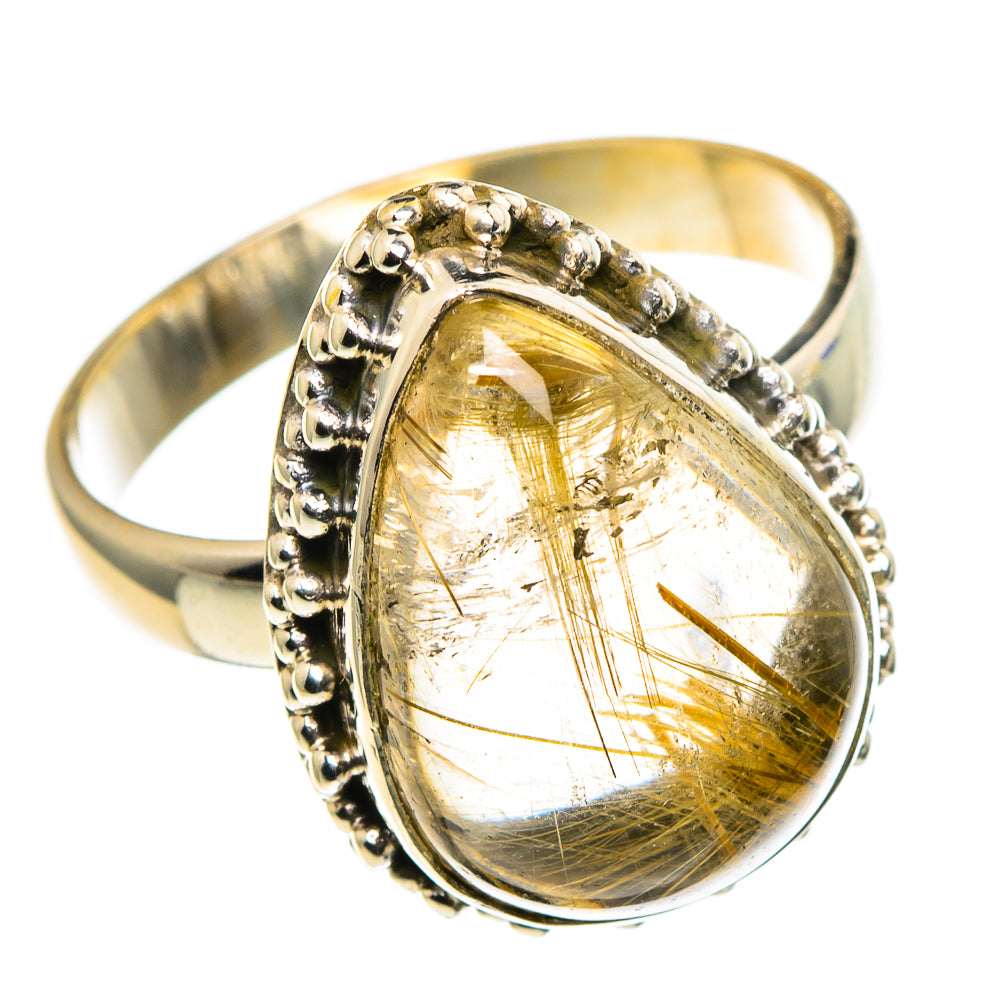 Rutilated Quartz Rings handcrafted by Anasilvercos - RING86159