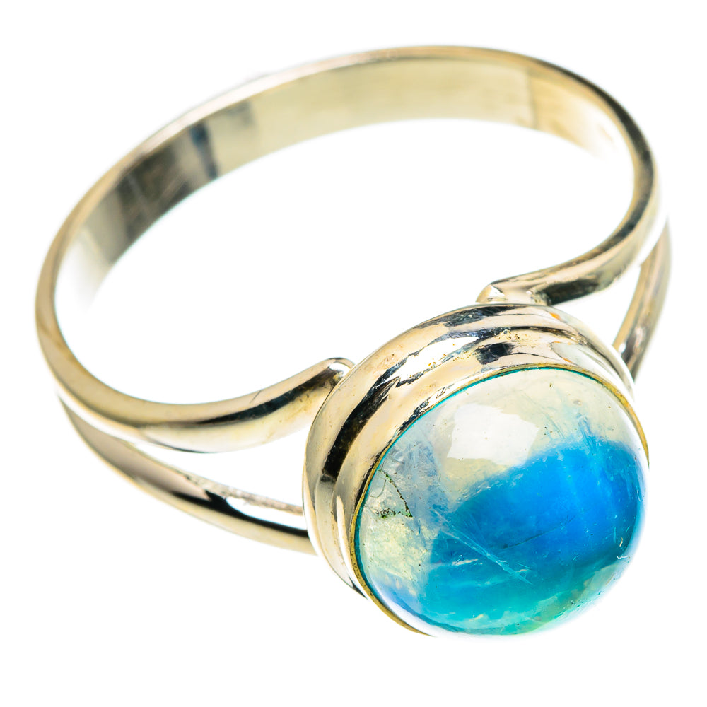 Rainbow Moonstone Rings handcrafted by Anasilvercos - RING86176