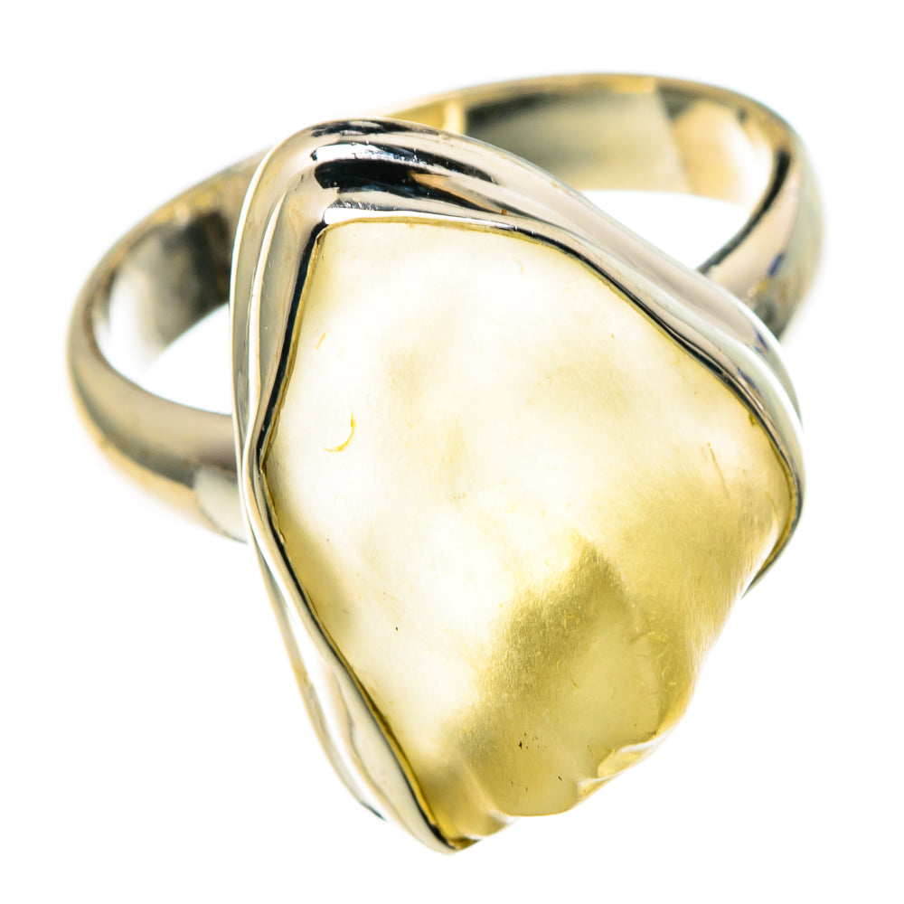 Libyan Desert Glass Rings handcrafted by Anasilvercos - RING86188