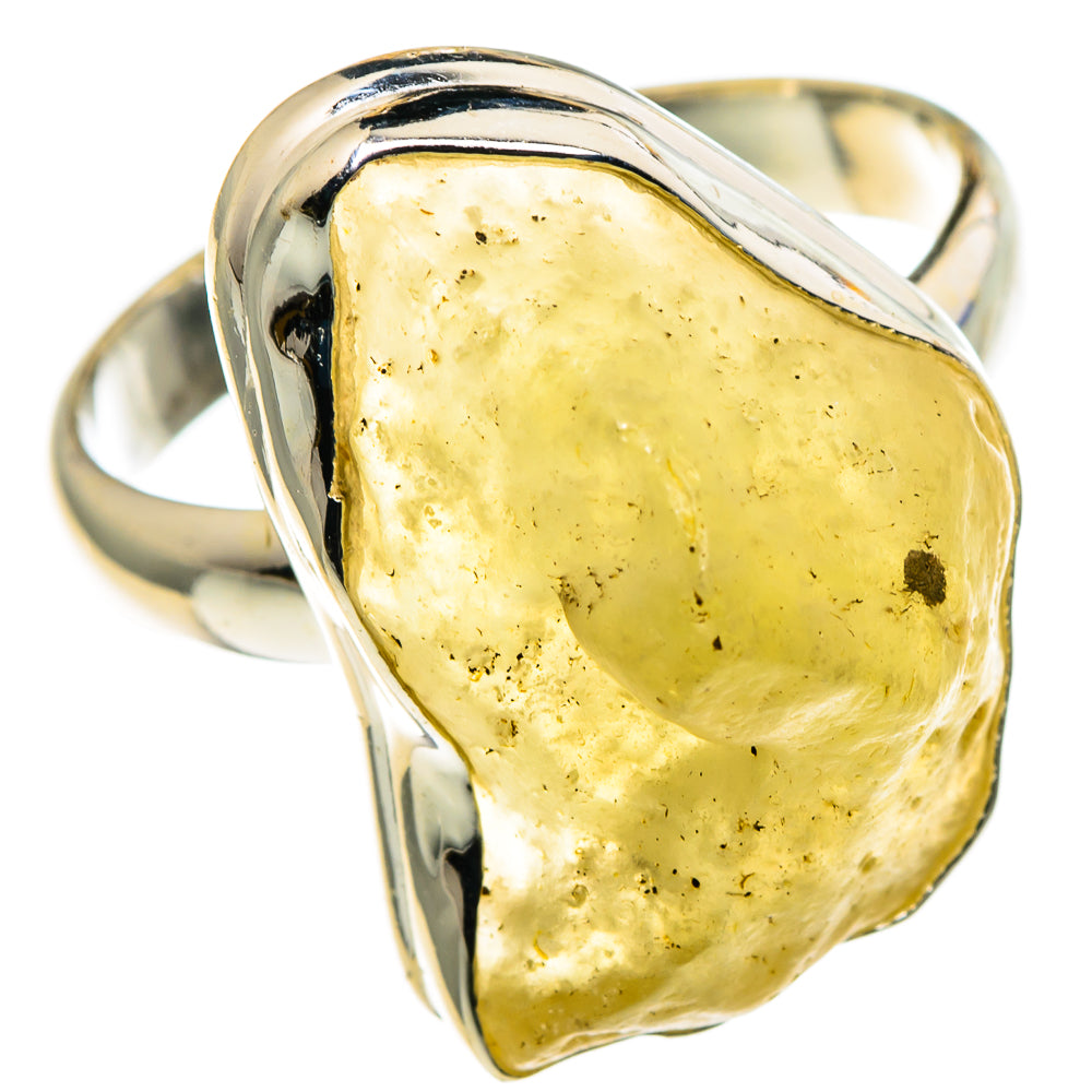 Libyan Desert Glass Rings handcrafted by Anasilvercos - RING86189