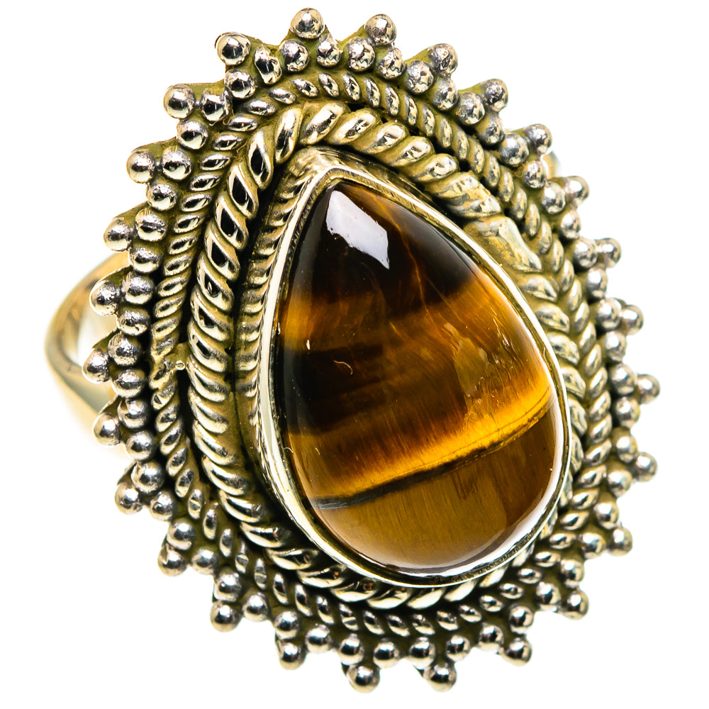 Tiger Eye Rings handcrafted by Anasilvercos - RING86222