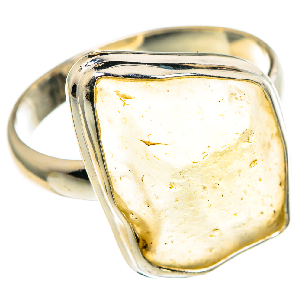 Libyan Desert Glass Rings handcrafted by Anasilvercos - RING86228 - Photo 2