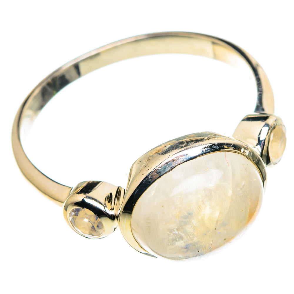 Rainbow Moonstone Rings handcrafted by Anasilvercos - RING86242
