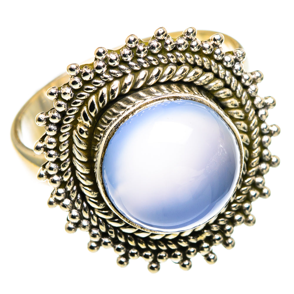 Aqua Chalcedony Rings handcrafted by Anasilvercos - RING86284