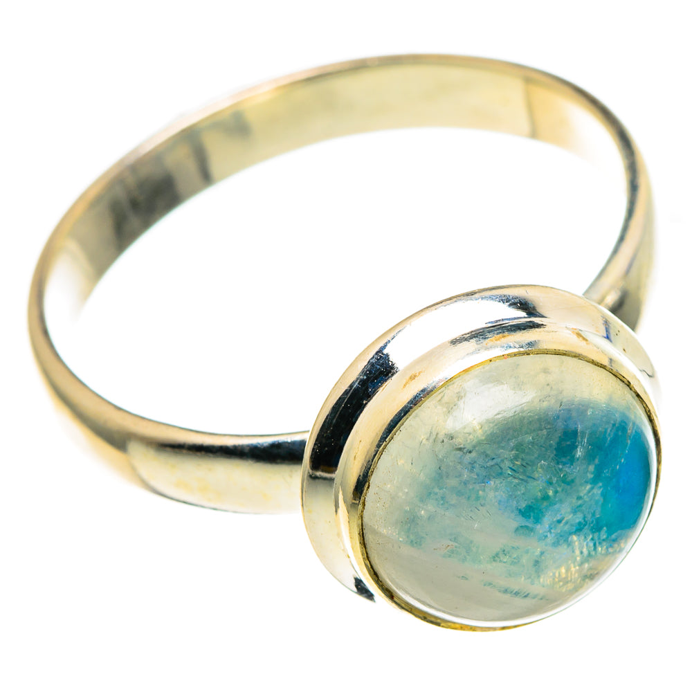 Rainbow Moonstone Rings handcrafted by Anasilvercos - RING86286