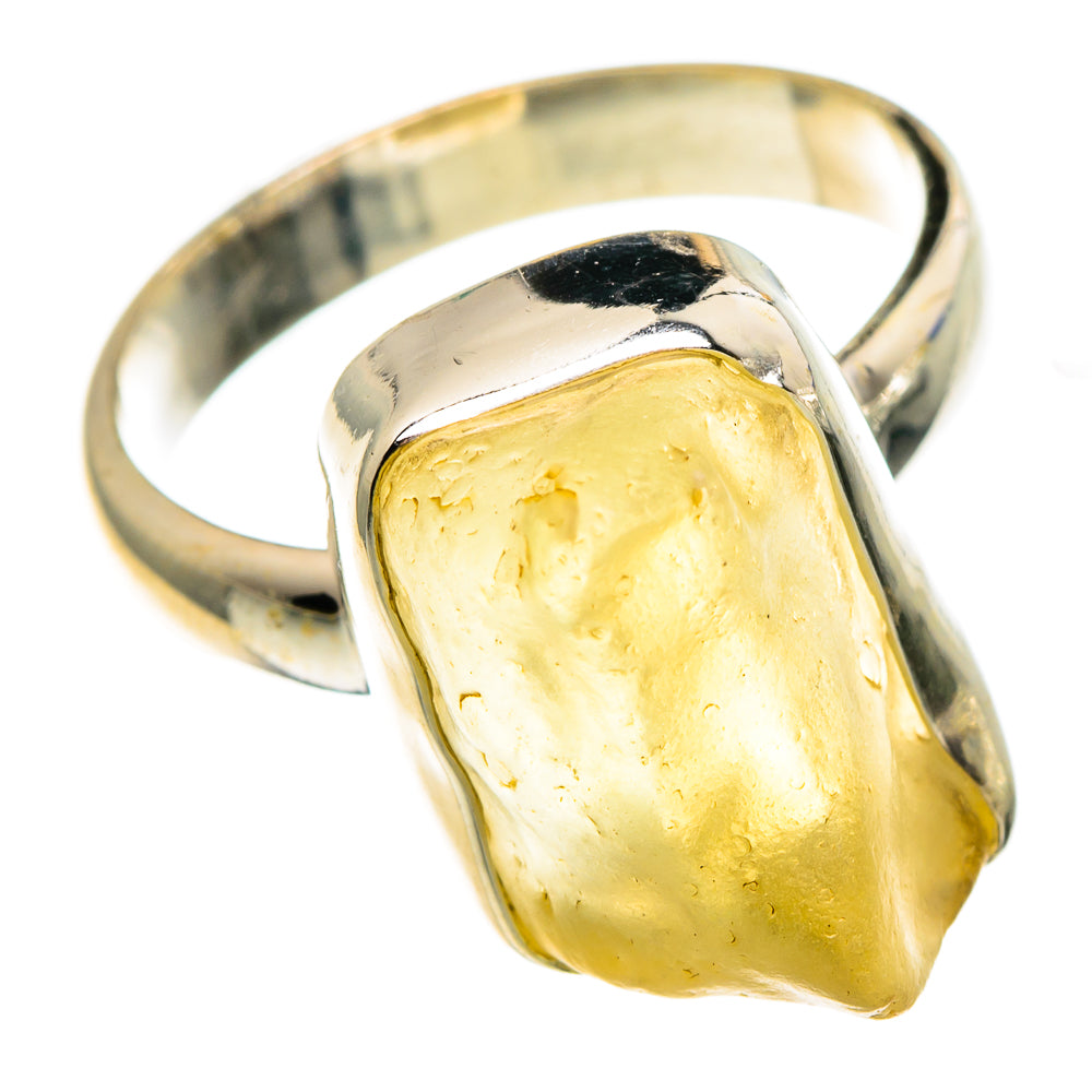 Libyan Desert Glass Rings handcrafted by Anasilvercos - RING86291