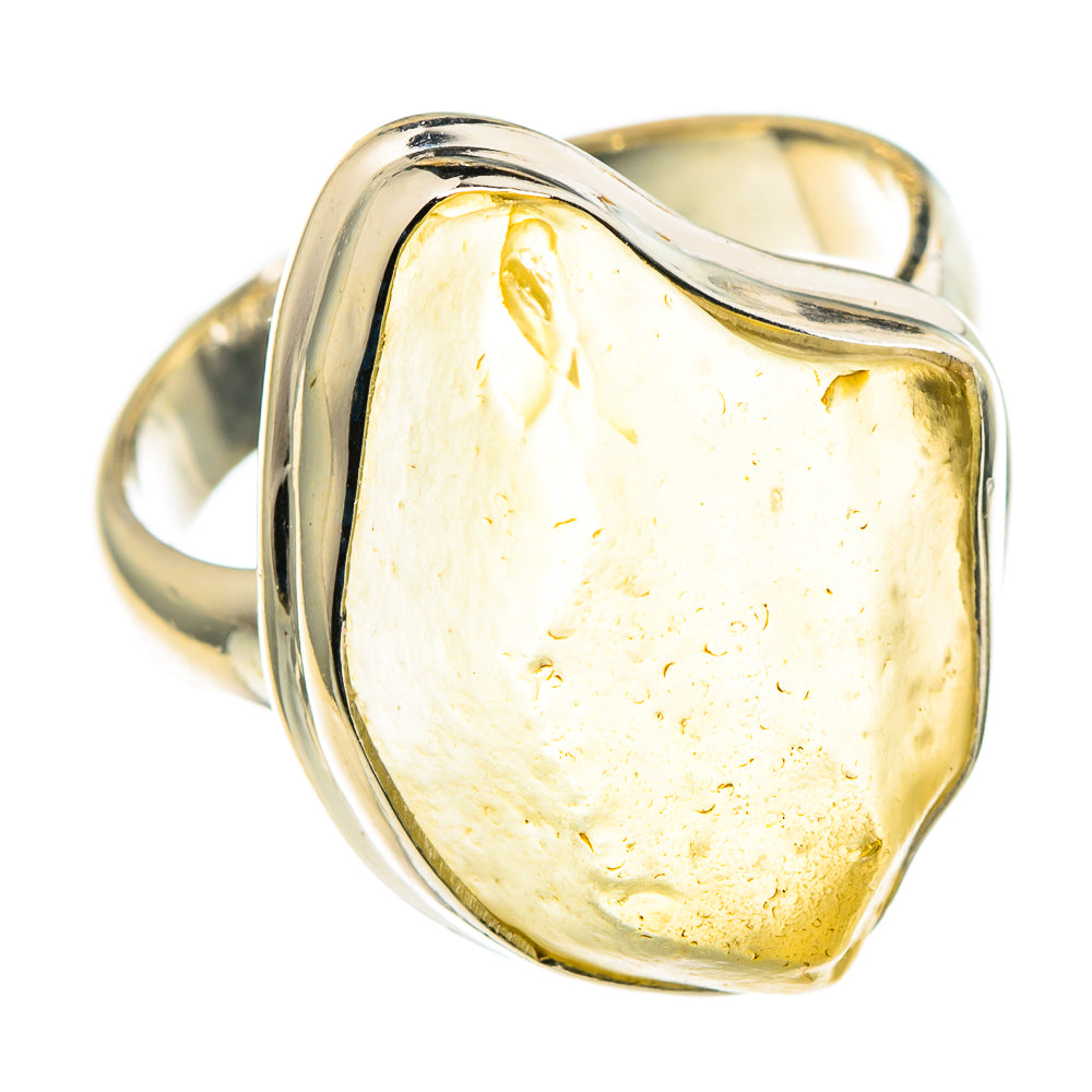 Libyan Desert Glass Rings handcrafted by Anasilvercos - RING86292