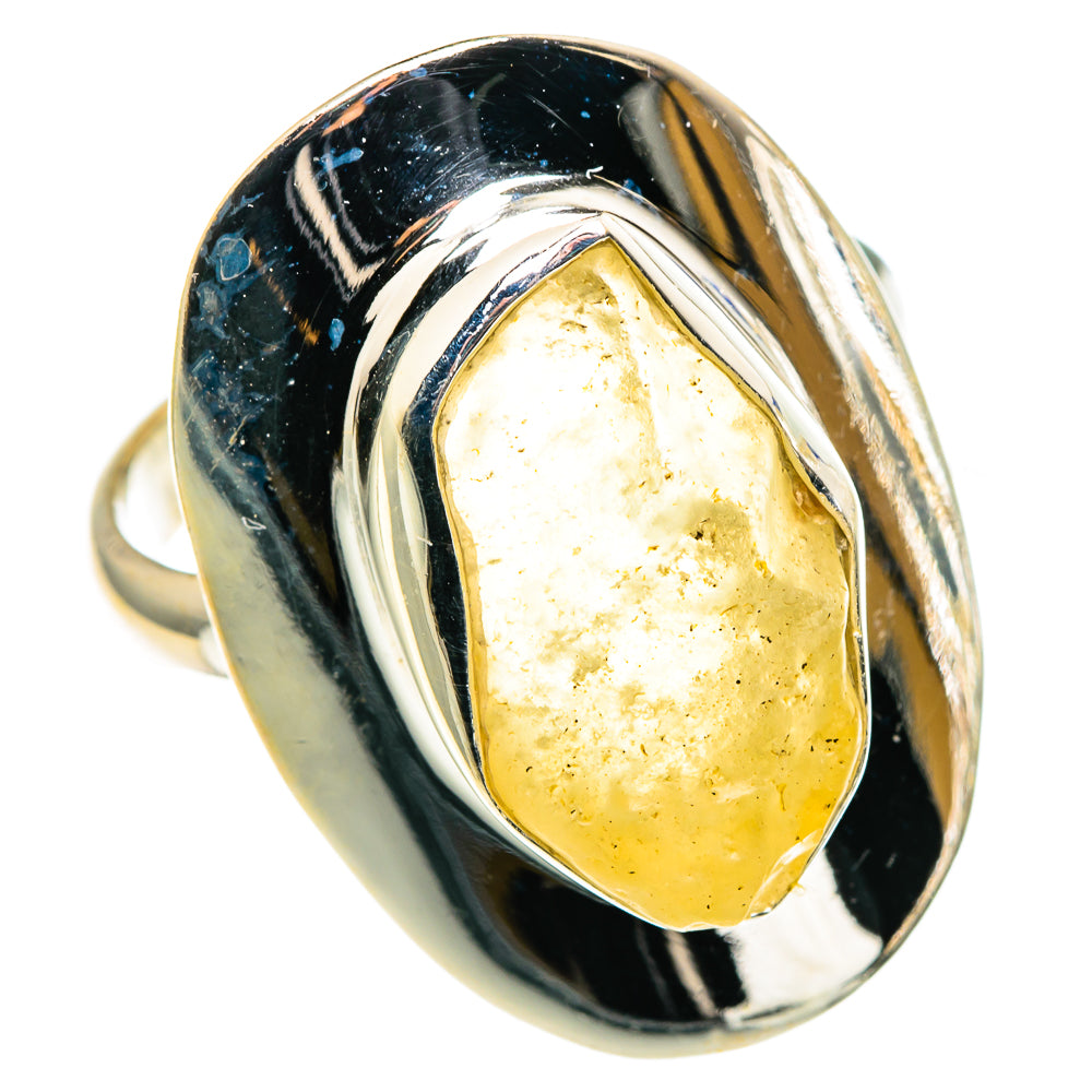 Libyan Desert Glass Rings handcrafted by Anasilvercos - RING86294