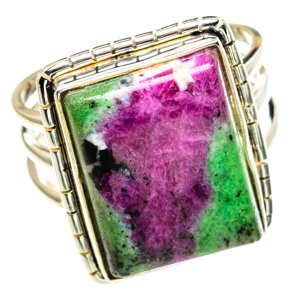 Ruby Zoisite Rings handcrafted by Anasilvercos - RING86302