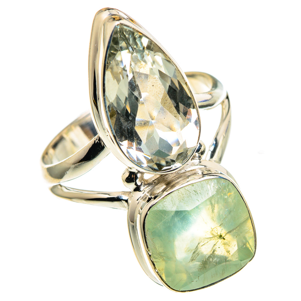 Green Amethyst Rings handcrafted by Anasilvercos - RING86317