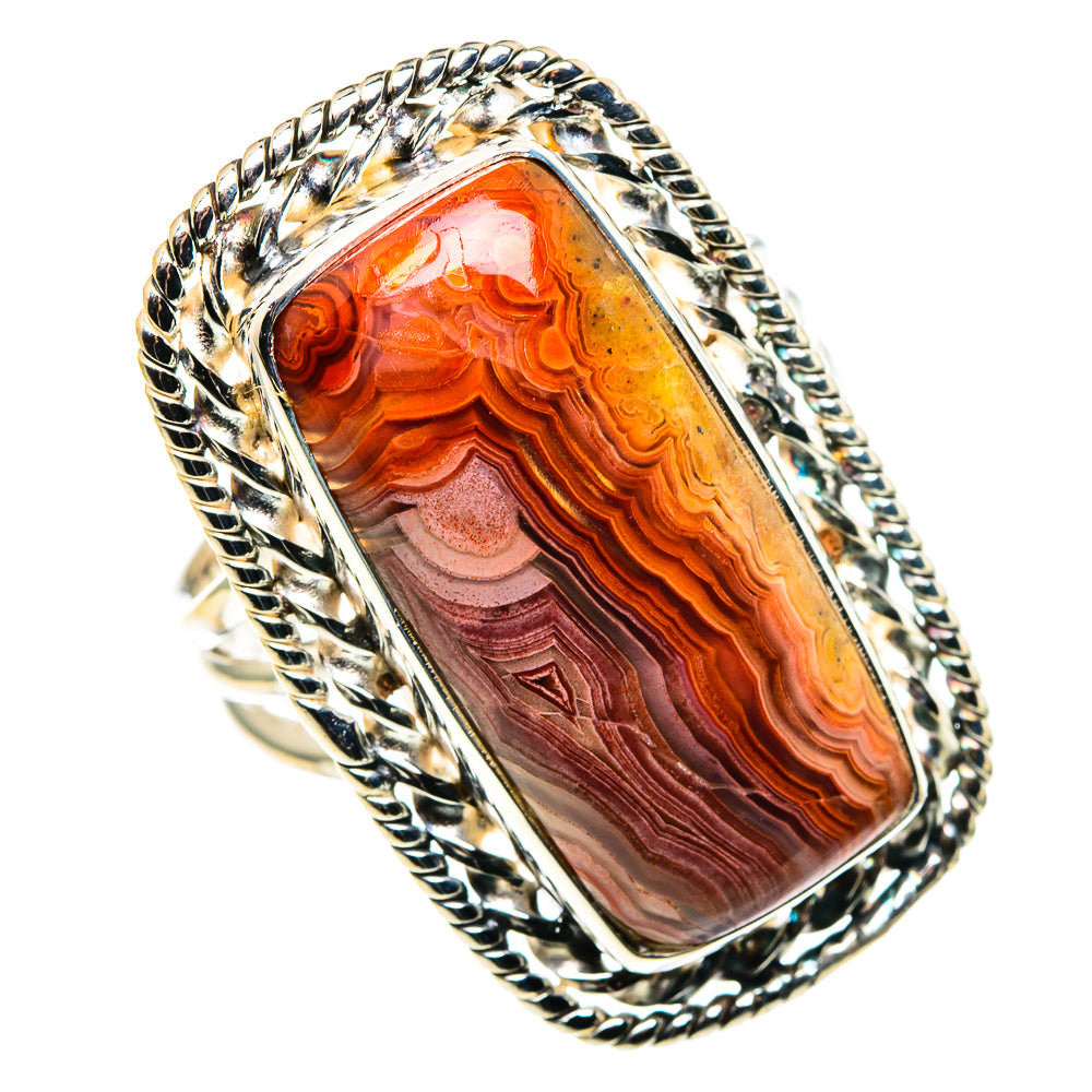 Crazy Lace Agate Rings handcrafted by Anasilvercos - RING86323