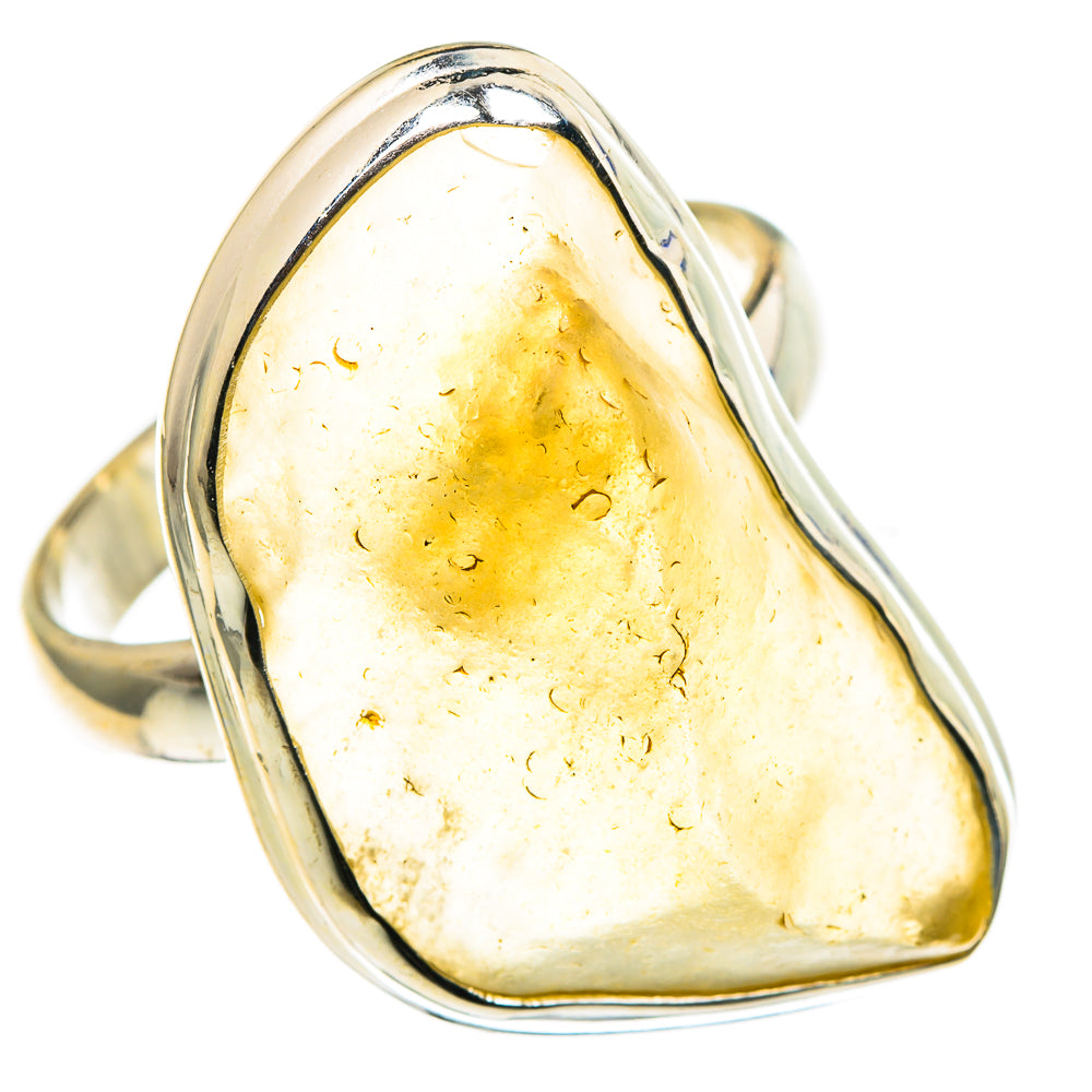 Libyan Desert Glass Rings handcrafted by Anasilvercos - RING86331