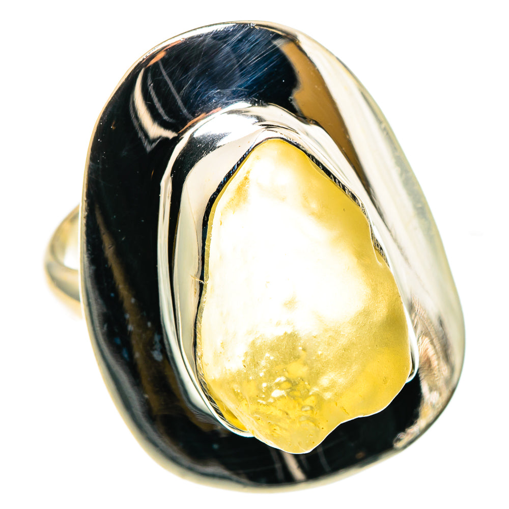 Libyan Desert Glass Rings handcrafted by Anasilvercos - RING86332