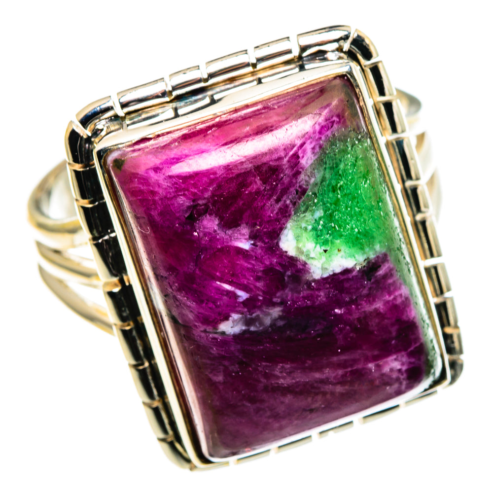 Ruby Zoisite Rings handcrafted by Anasilvercos - RING86337