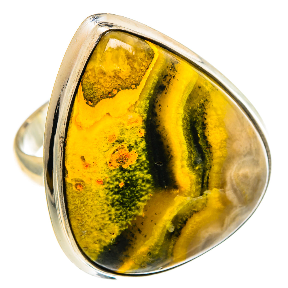 Bumble Bee Jasper Rings handcrafted by Anasilvercos - RING86340