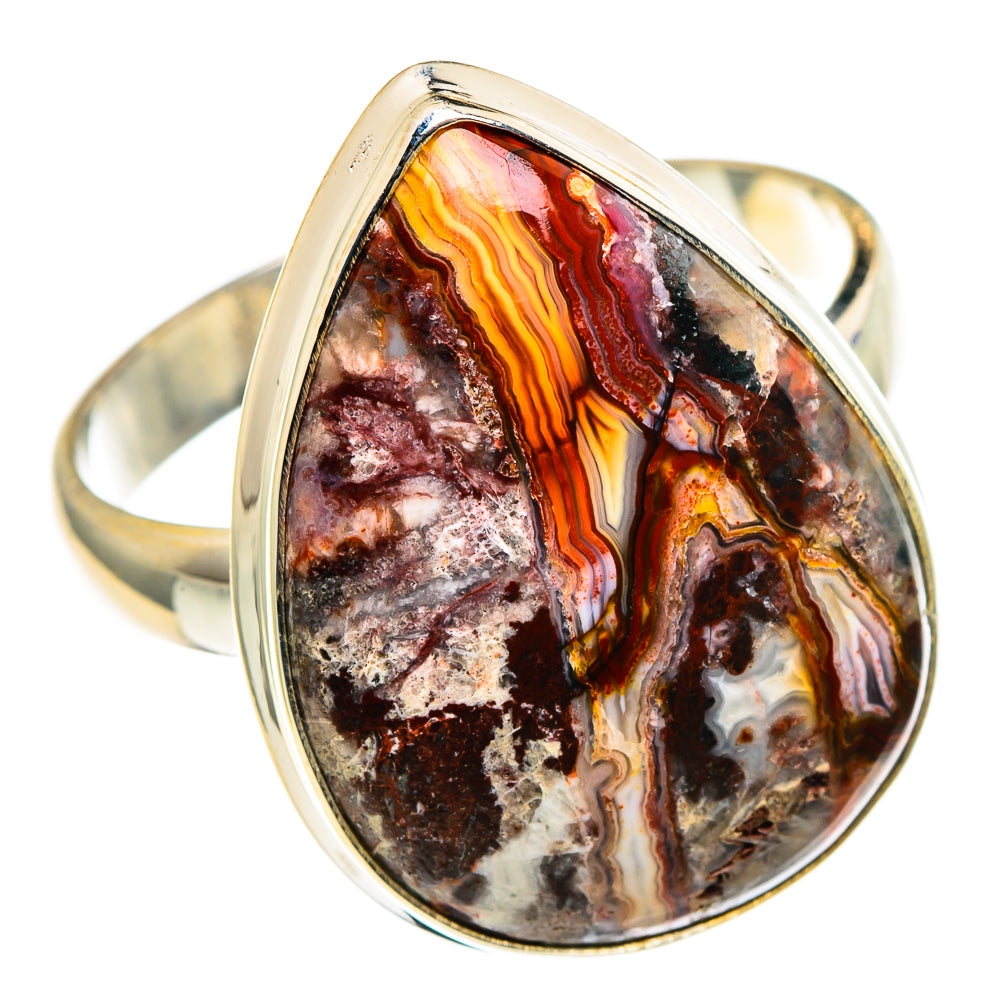 Crazy Lace Agate Rings handcrafted by Anasilvercos - RING86359