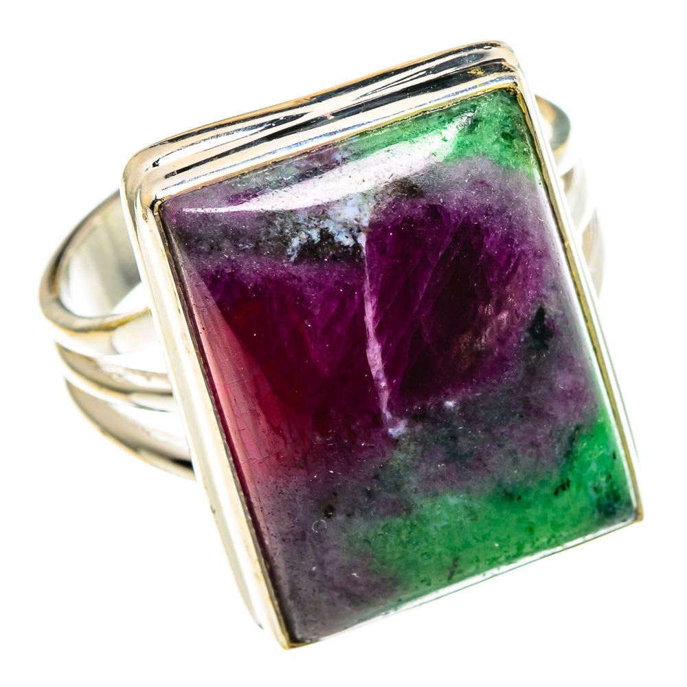 Ruby Zoisite Rings handcrafted by Anasilvercos - RING86368