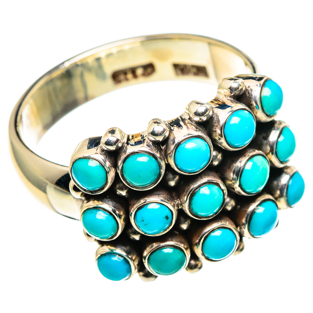 Tibetan Turquoise Rings handcrafted by Anasilvercos - RING86378