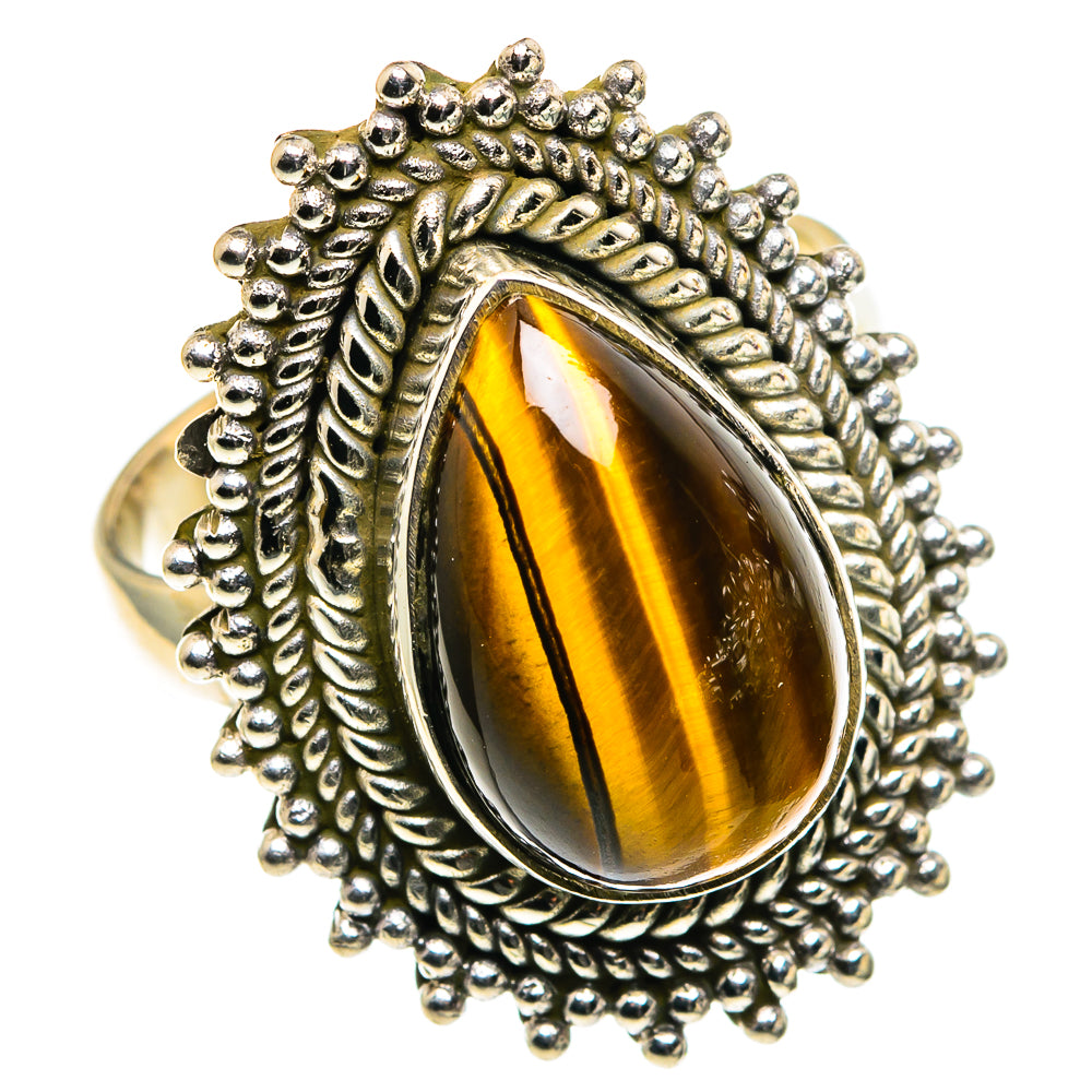 Tiger Eye Rings handcrafted by Anasilvercos - RING86385