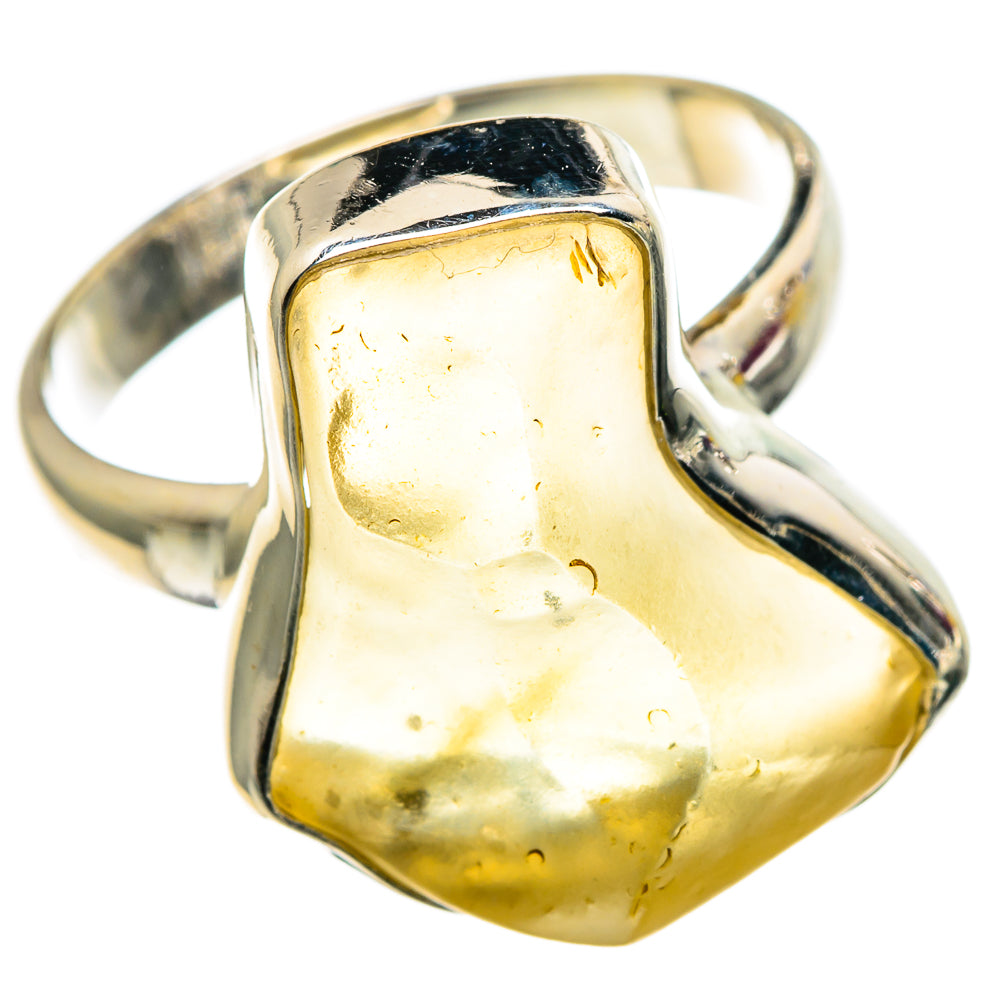 Libyan Desert Glass Rings handcrafted by Anasilvercos - RING86389
