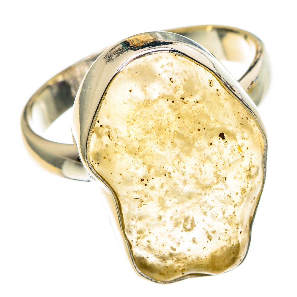 Libyan Desert Glass Rings handcrafted by Anasilvercos - RING86391