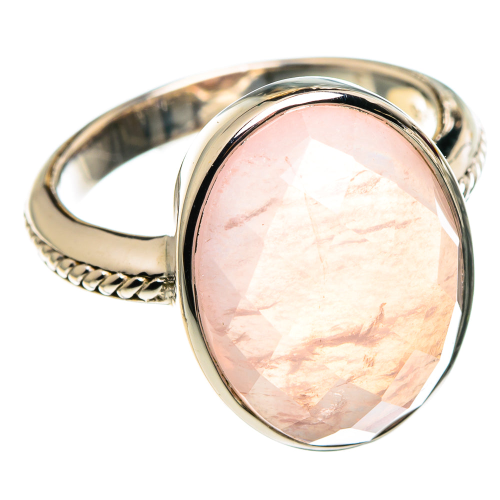 Rose Quartz Rings handcrafted by Anasilvercos - RING86395