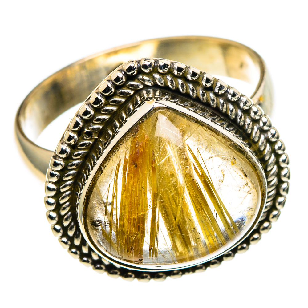 Rutilated Quartz Rings handcrafted by Anasilvercos - RING86398