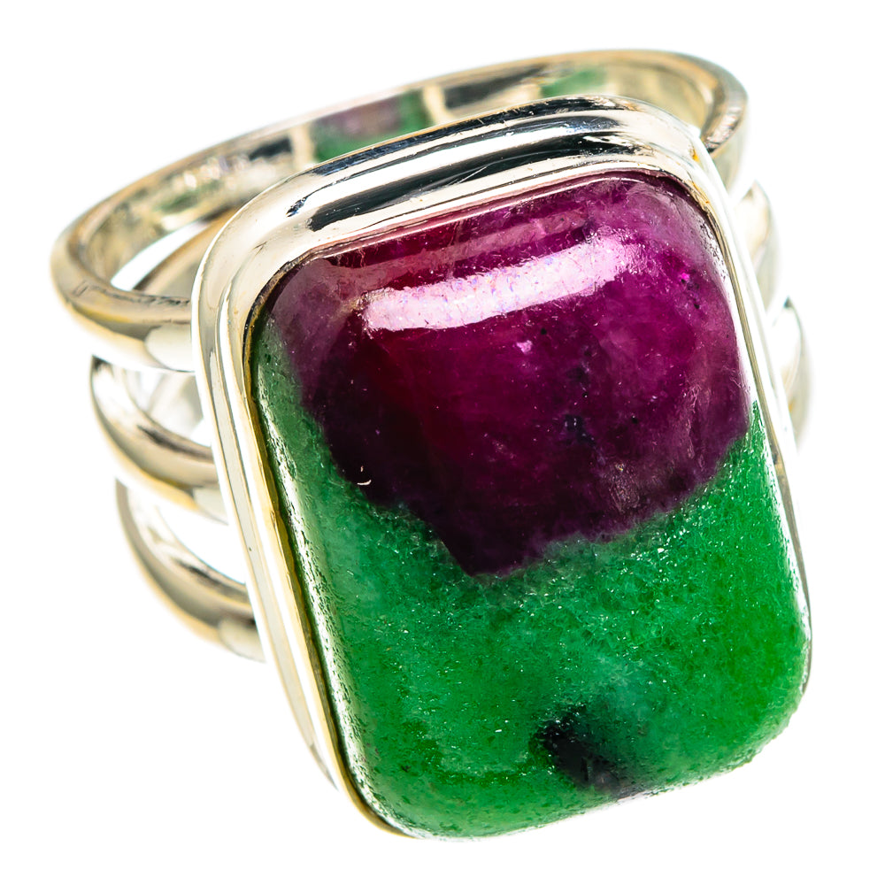 Ruby Zoisite Rings handcrafted by Anasilvercos - RING86406