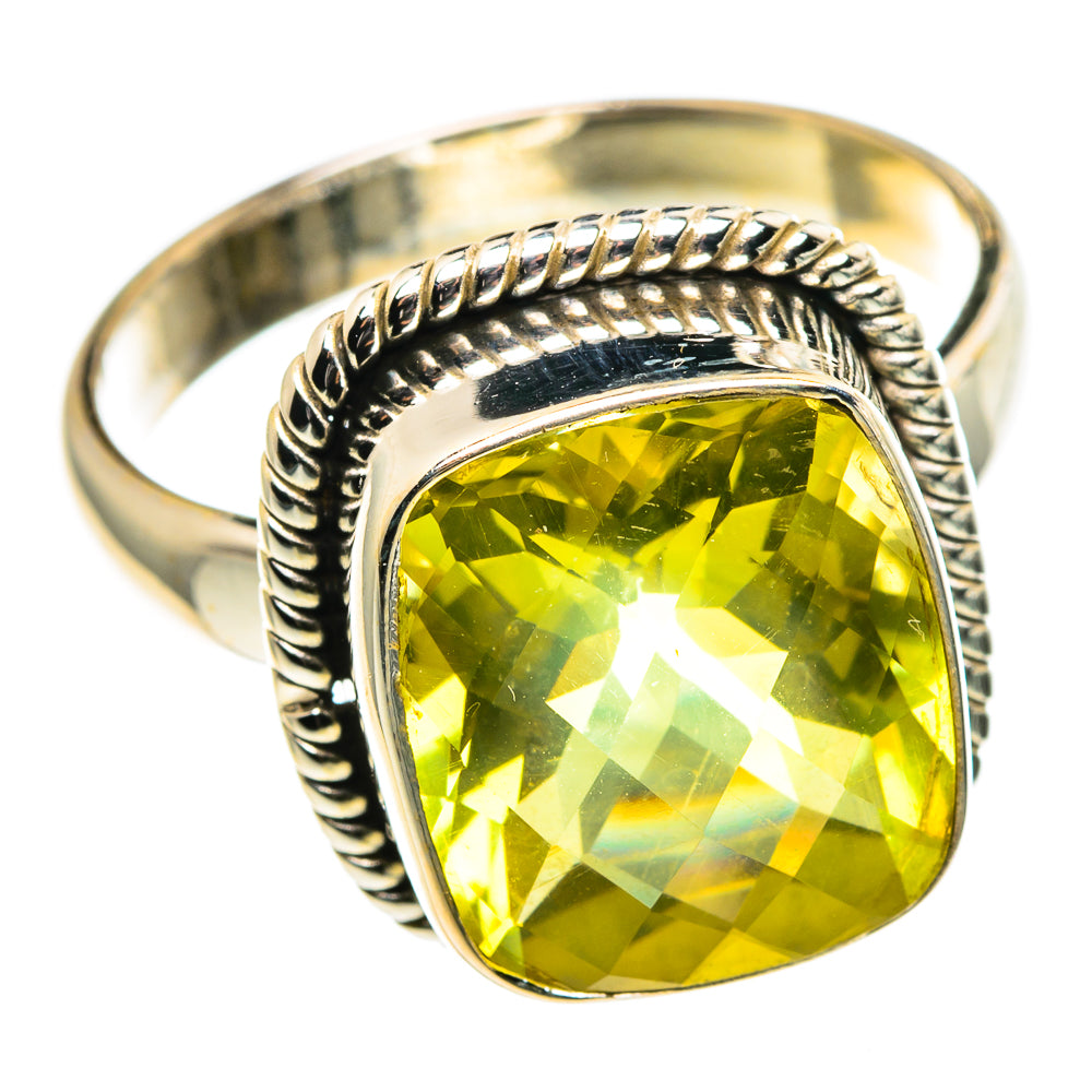 Lemon Quartz Rings handcrafted by Anasilvercos - RING86412