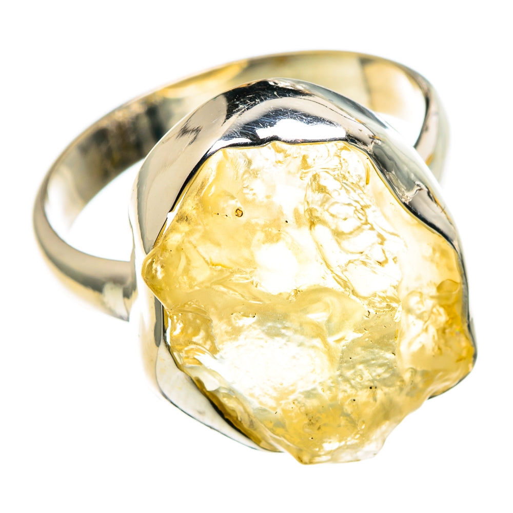 Libyan Desert Glass Rings handcrafted by Anasilvercos - RING86424