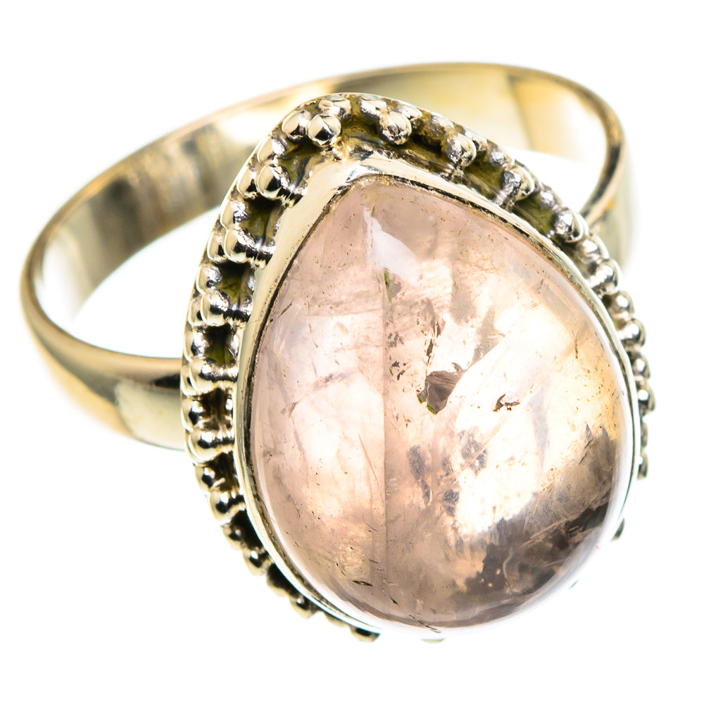 Rose Quartz Rings handcrafted by Anasilvercos - RING86432