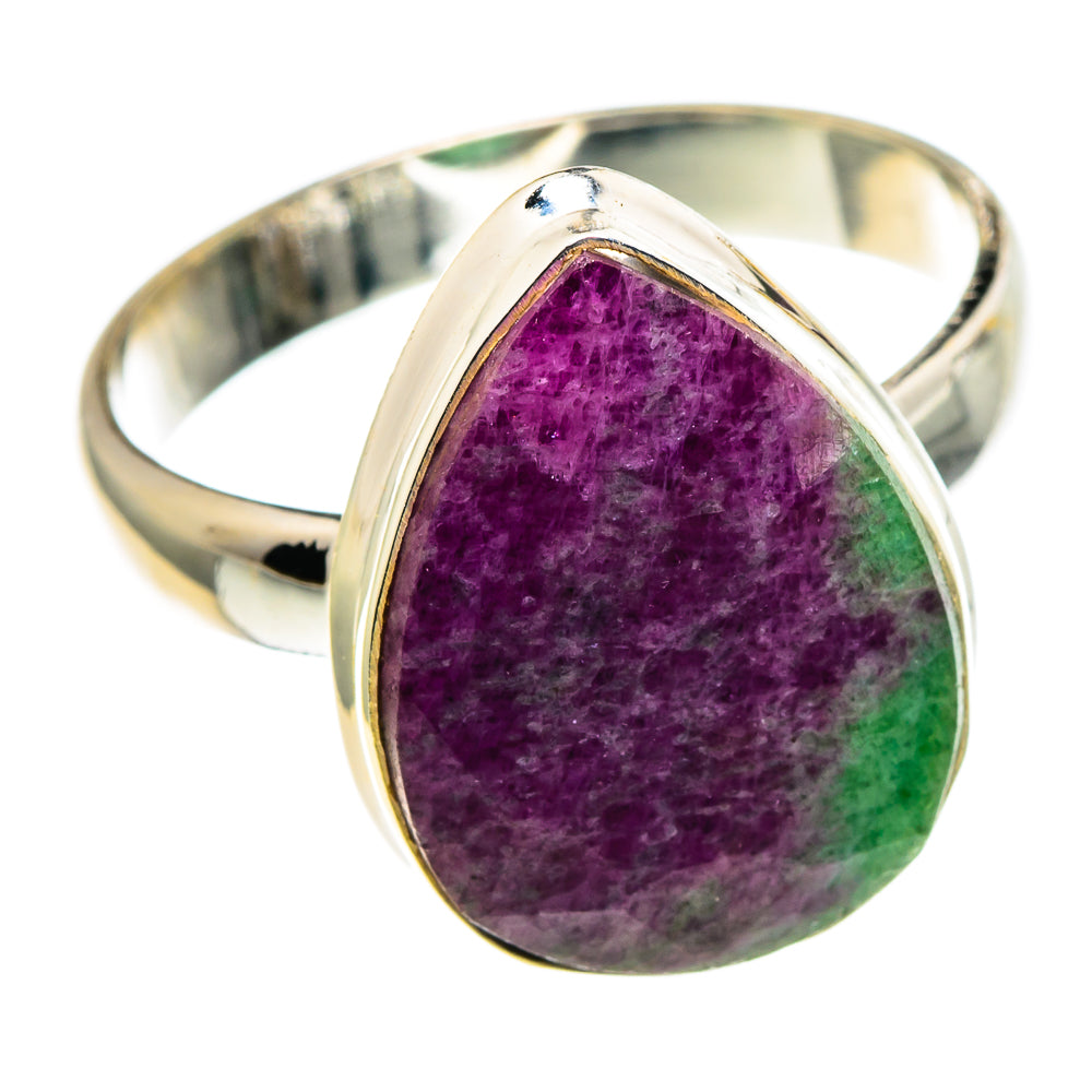 Ruby Zoisite Rings handcrafted by Anasilvercos - RING86442