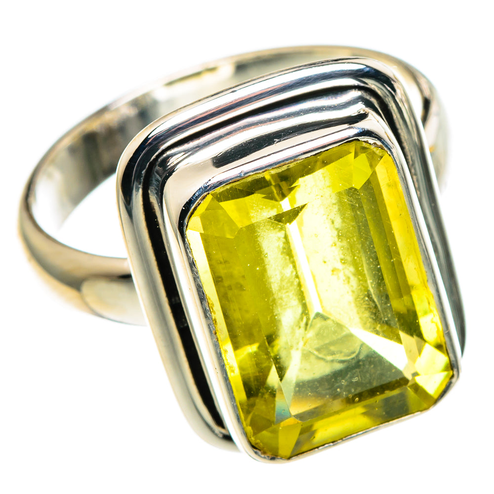 Lemon Quartz Rings handcrafted by Anasilvercos - RING86446