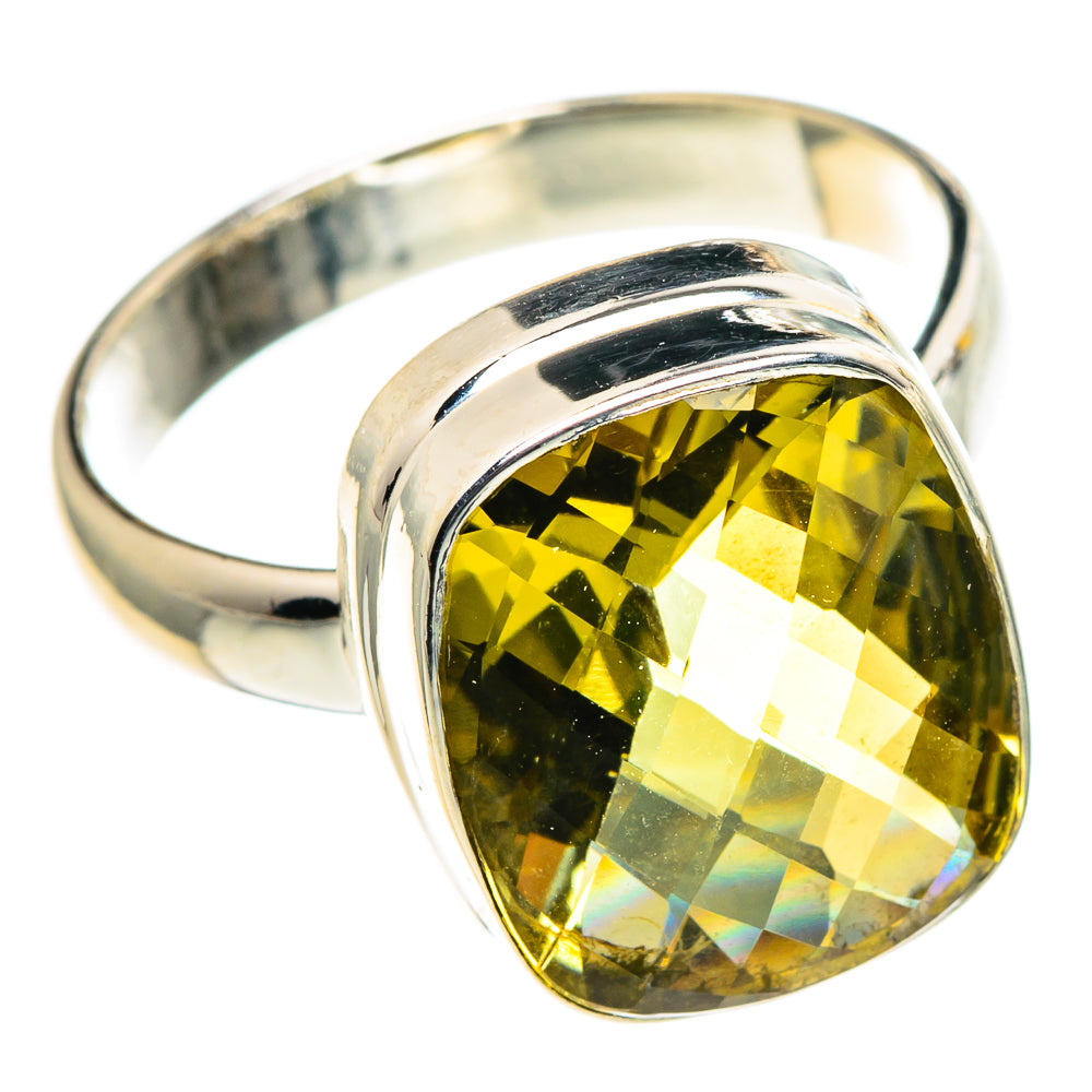 Olive Quartz Rings handcrafted by Anasilvercos - RING86447