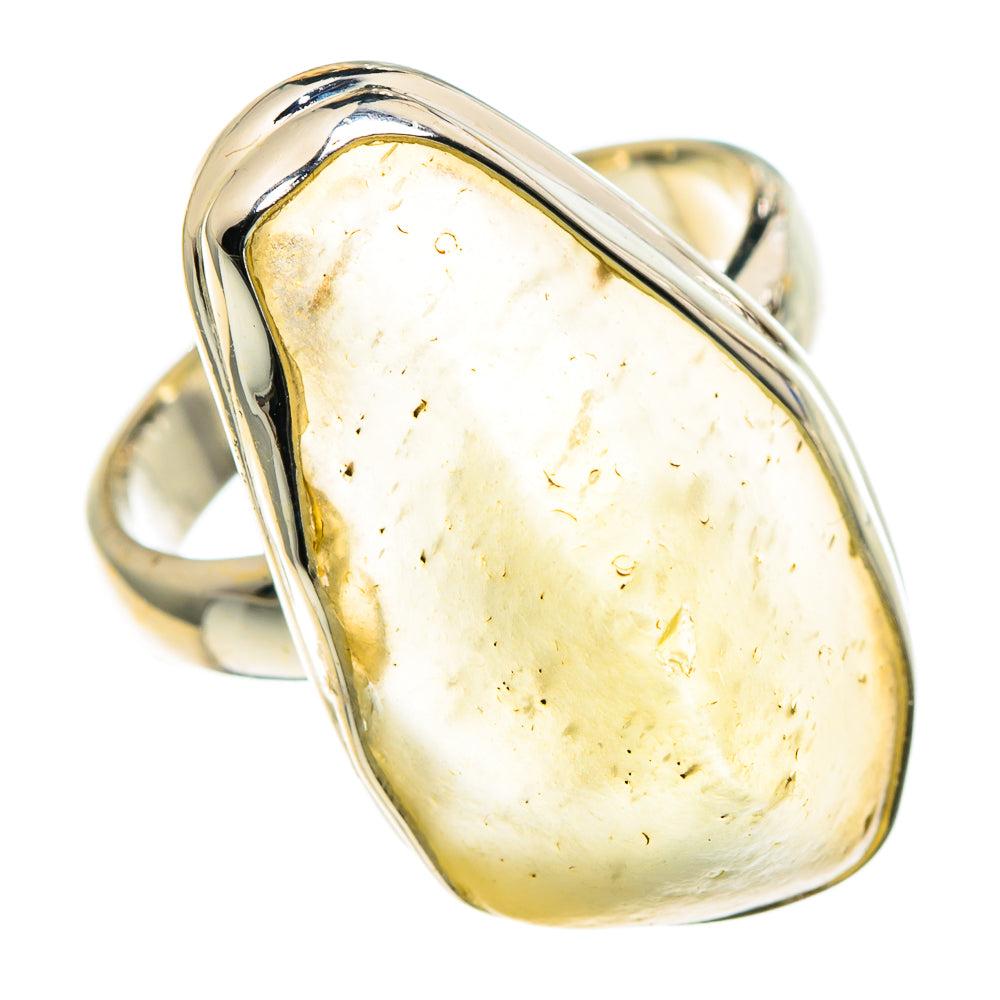 Libyan Desert Glass Rings handcrafted by Anasilvercos - RING86458