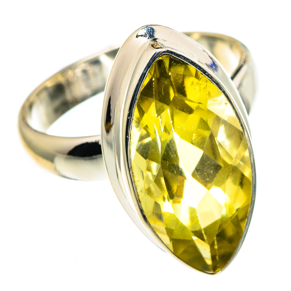 Lemon Quartz Rings handcrafted by Anasilvercos - RING86479